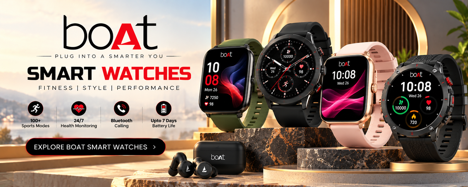 baot smart watch baner collection